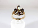 Antique 10K Rosy Yellow Gold Garnet & Pearl Victorian Wedding Ring Size 6 1/2 - Just Stuff I Sell