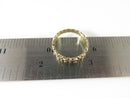 14K Yellow Gold Women's Flower Wedding Band Size 6.75 Minimalist Wedding Band - Just Stuff I Sell