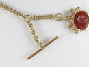 RFS & Co 1/10 10K Gold Pocket Watch Chain with Intaglio FOB - Fine Condition - Just Stuff I Sell