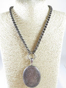 Victorian Sterling Collar Chain & Keepsake Locket UK Hallmarked Floral Design - Just Stuff I Sell