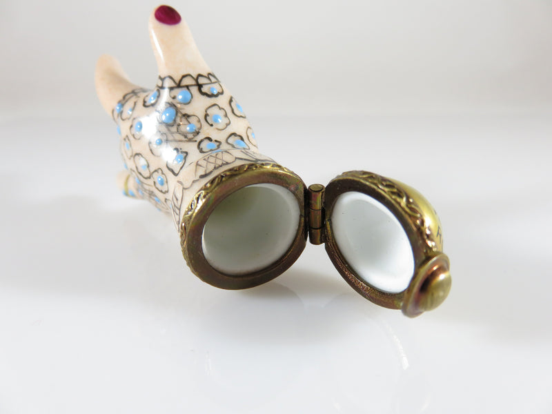 Vintage Victorian Hand Style Lomoges France Rochard Hand Trinket Box - Just Stuff I Sell