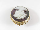 14K Gold Carved Mother of Pearl Cameo Brooch Pendant 1 3/4 x 1 3/8 10.2 grams - Just Stuff I Sell
