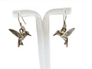 Sterling Silver Hummingbird Dangle Earrings 3D Design 8.7 Grams — Earrings • Sterling Silver, Silver — front view