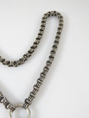 Victorian Sterling Collar Chain & Keepsake Locket UK Hallmarked Floral Design - Just Stuff I Sell
