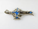 Stunning Vintage Art Nouveau Style Opal Inlay Cross 950 Silver Pendant Taxco - Just Stuff I Sell