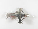 Stunning Vintage Art Nouveau Style Opal Inlay Cross 950 Silver Pendant Taxco - Just Stuff I Sell