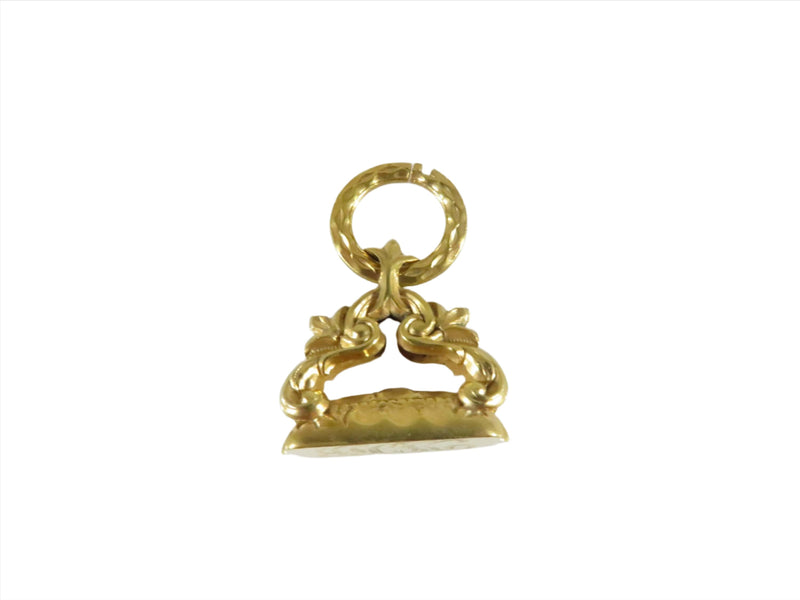 Antique Victorian Gold Filled Pierced Pocket Watch Fob Charm Monogramed - Just Stuff I Sell