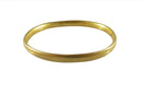 Antique 10K Matte Yellow Gold 5.42mm Bangle Bracelet Size 6 1/2" Wrist — Bracelets • 14K, 10K — front view
