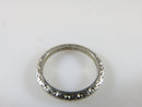 Oct 7 1922 Platinum Art Deco Wedding Band Size 3.5 Signed EBS - AVW - Just Stuff I Sell