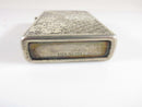 Circa 1950's Sterling Silver Flip top Case Floral Etched Pattern Lighter Case - Just Stuff I Sell
