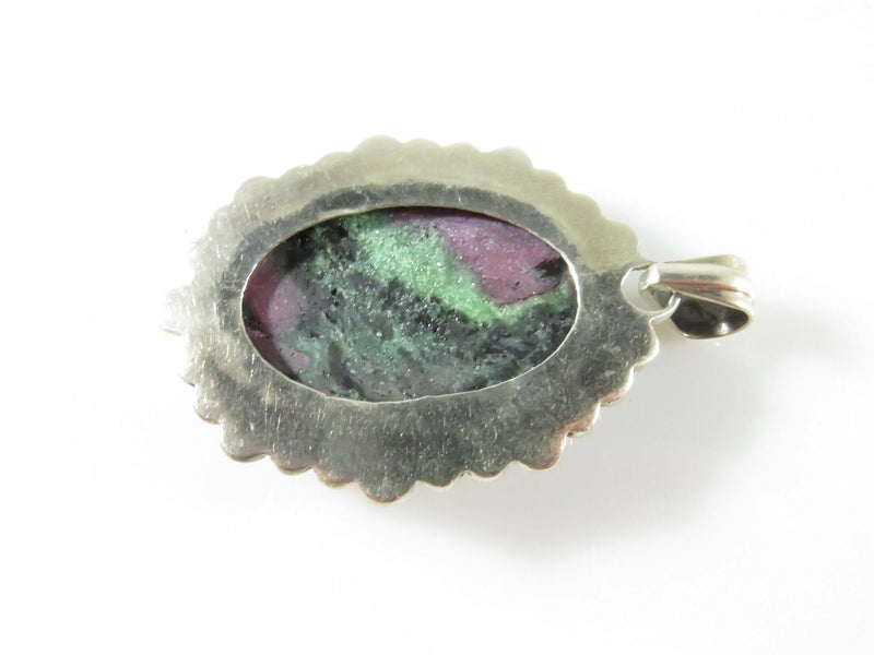 Lovely Ruby Zoisite Crystal Stone Sterling Silver Pendant Bale ID 5.5mm - Just Stuff I Sell