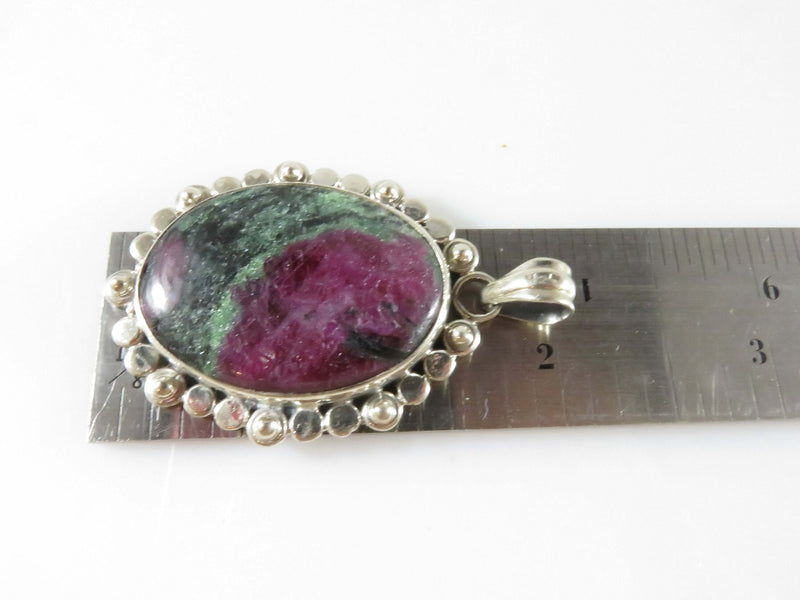 Lovely Ruby Zoisite Crystal Stone Sterling Silver Pendant Bale ID 5.5mm - Just Stuff I Sell