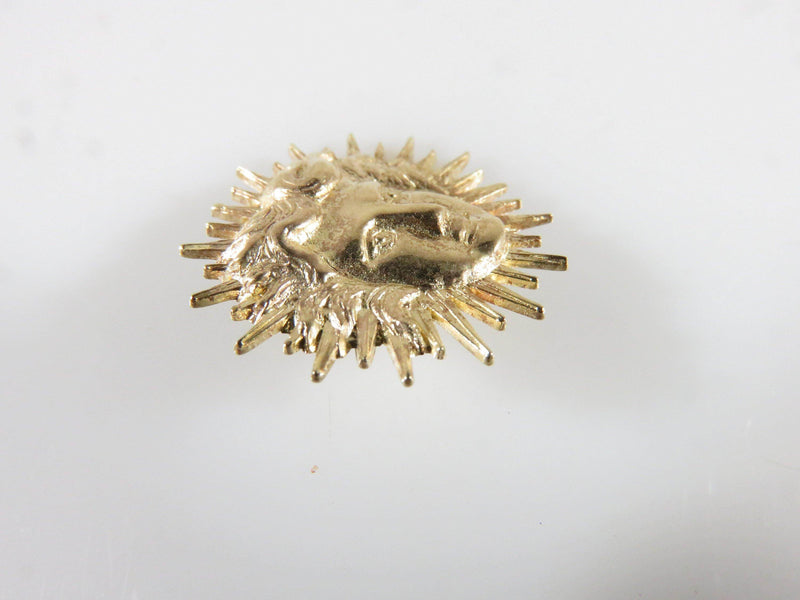 10K Rose Gold Medusa Style Star Burst Slide Pendant Signed PD - Just Stuff I Sell