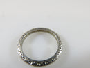 Oct 7 1922 Platinum Art Deco Wedding Band Size 3.5 Signed EBS - AVW - Just Stuff I Sell