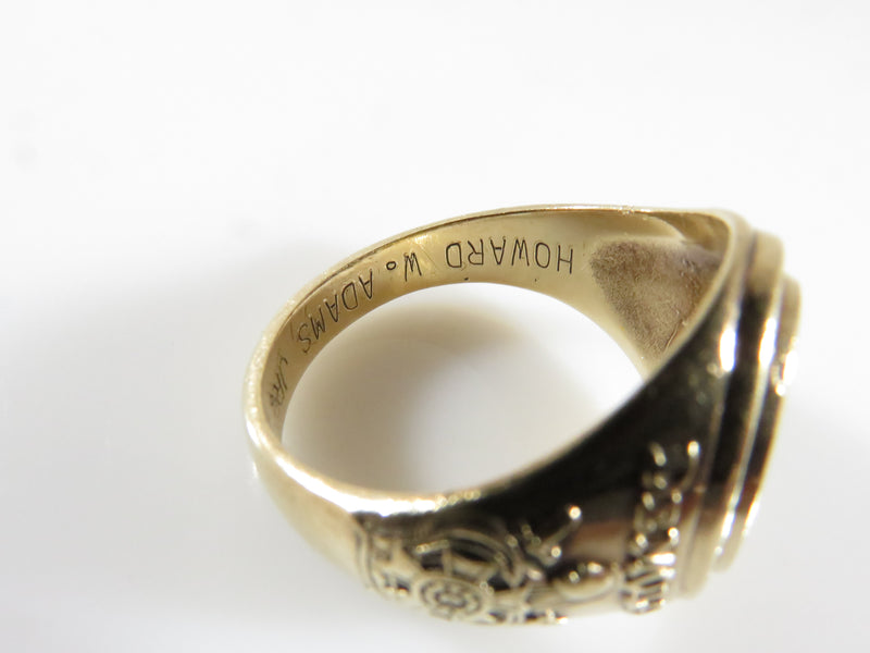 Vintage 10K Solid Gold Masonic DeMolay Chevalier Ring Size 8.25 - Just Stuff I Sell