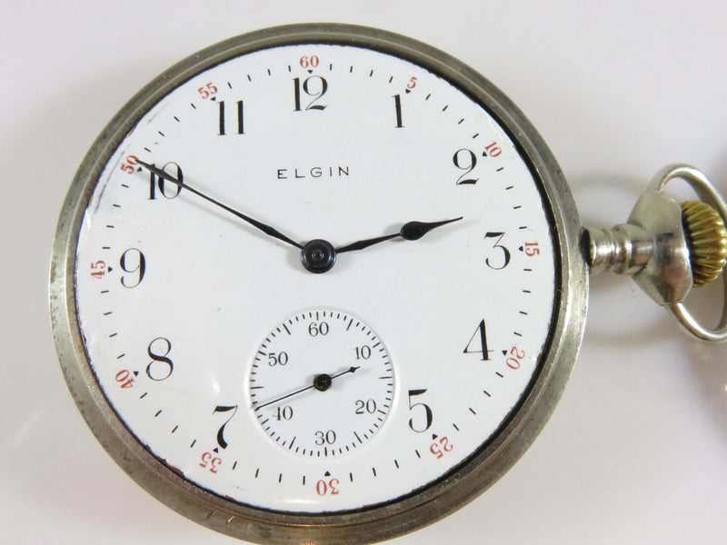 1905 Elgin Pocket Watch Grade 305 Model 6, 15 Jewel, 3 Finger, 16s Running - Just Stuff I Sell