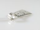 Navajo Style Etched Sterling Silver Pendant Signed Q. T. Quoc Turquoise Inc. - Just Stuff I Sell