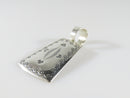 Navajo Style Etched Sterling Silver Pendant Signed Q. T. Quoc Turquoise Inc. - Just Stuff I Sell