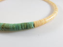 18" Navajo Turquoise Shell Sterling Silver Heishi Polished Stone Bead Necklace - Just Stuff I Sell