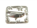 Sterling Dove in Art Nouveau Style Frame Brooch Norseland by Coro — Brooches — front view