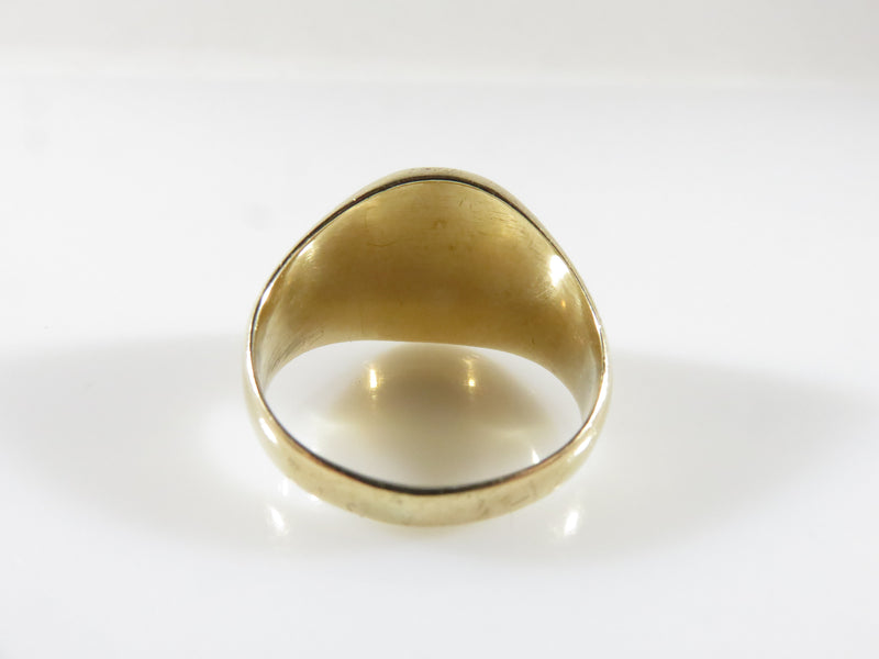 Retro Mid Century 10K Yellow Gold Oval Insert Masonic Mason Ring Size 8.5 5.8 Gr - Just Stuff I Sell