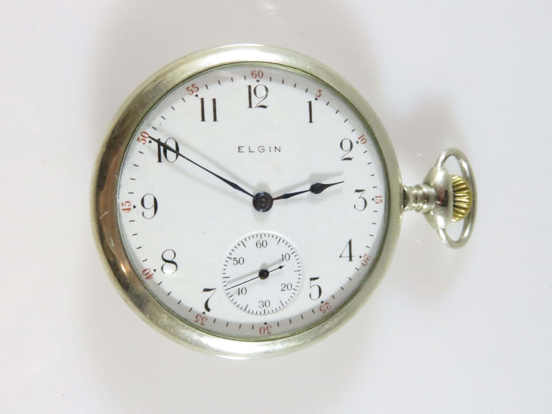 1905 Elgin Pocket Watch Grade 305 Model 6, 15 Jewel, 3 Finger, 16s Running - Just Stuff I Sell