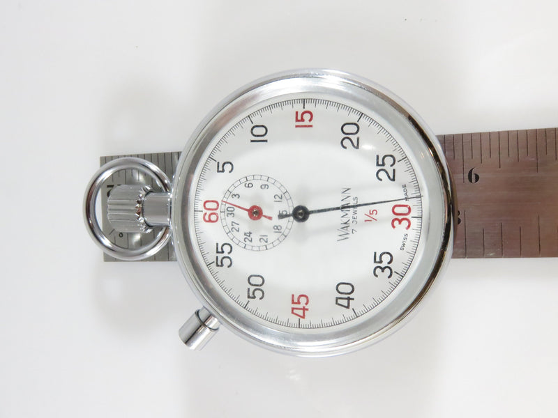 Swiss Made Quality Wakmann 7 Jewel Stop Watch Seconds & Minutes Display - Just Stuff I Sell