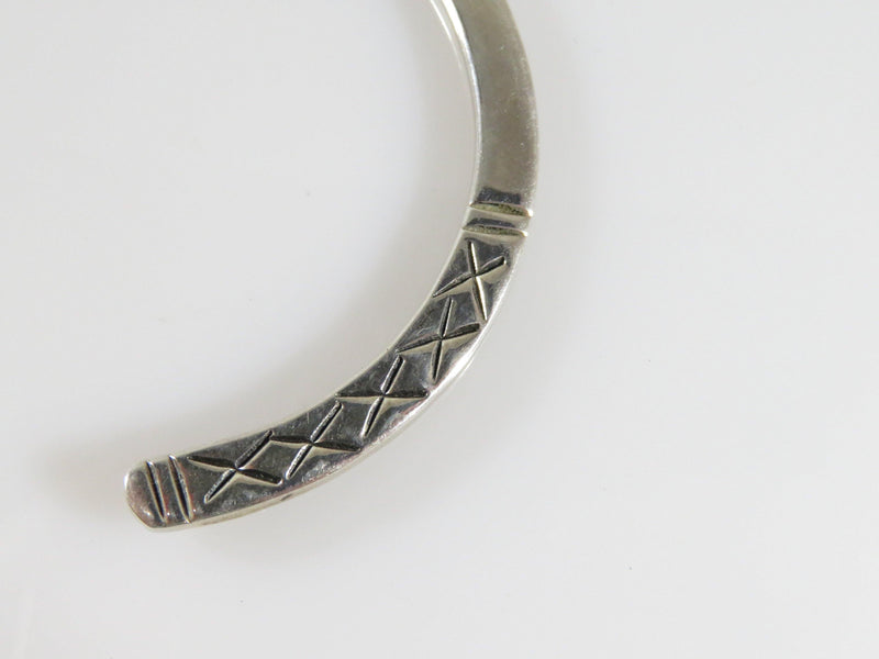 Sterling Silver Southwestern Native American Style Bracelet 6 1/4" ID Tip to Tip - Just Stuff I Sell