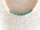 18" Navajo Turquoise Shell Sterling Silver Heishi Polished Stone Bead Necklace - Just Stuff I Sell