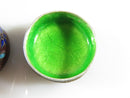 Sterling Silver Enameled Pill Box Snuff Box Blue Red Green Enameling - Just Stuff I Sell