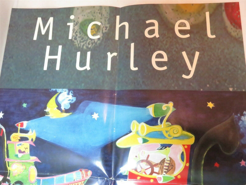 Rare Michael Hurley Blue Navigator Tour Poster Announcement July 1998