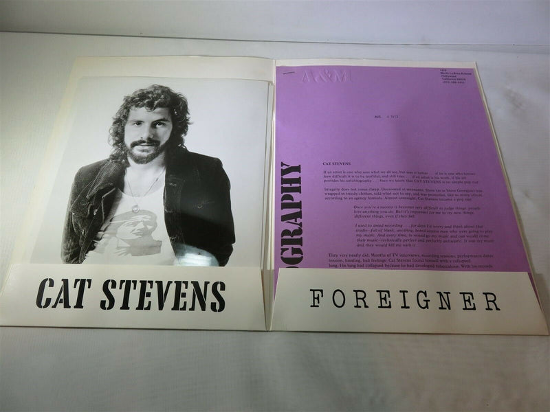 Original Cat Stevens A&M Records 1973 Press Kit Foreigner Rare Press Kit