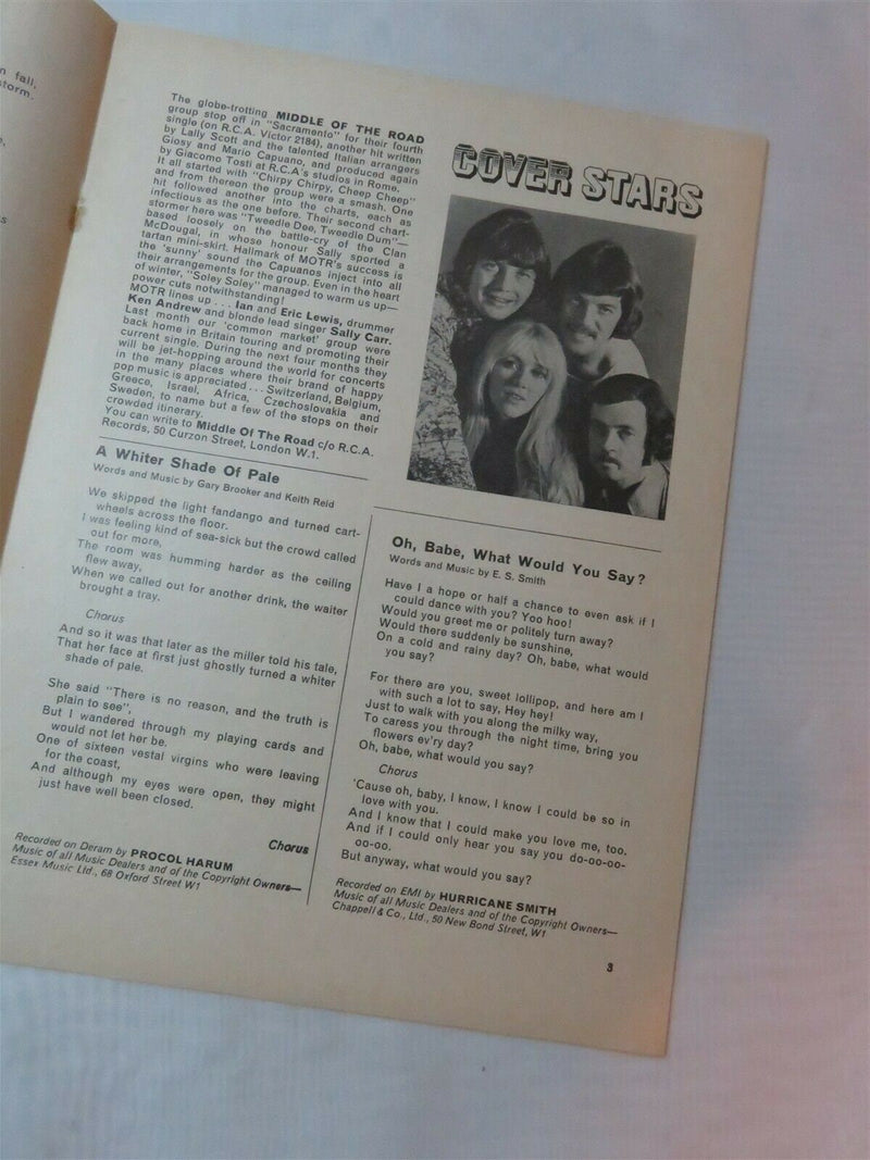 Words of 26 Hits Cat Stevens Middle of the Road Back Issue Good Condition