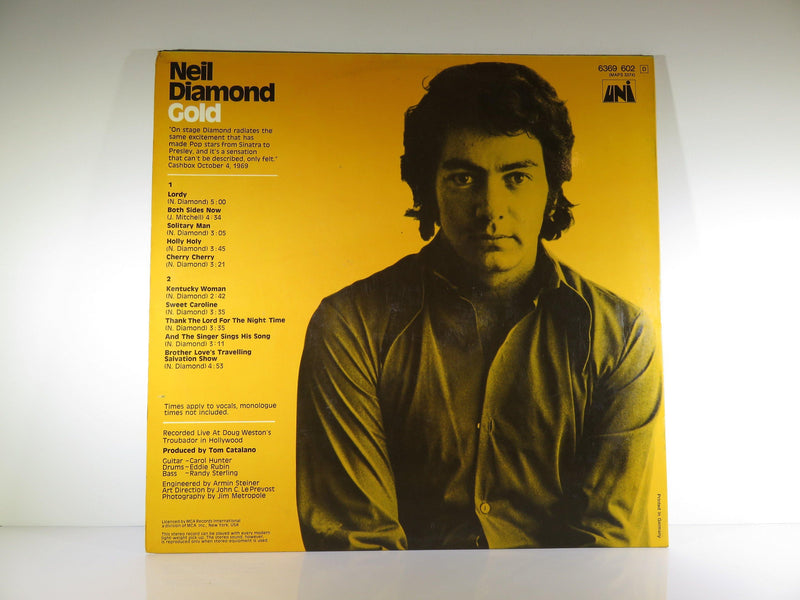 Neil Diamond Gold Gatefold 1970 Uni Records 6369 602 Germany Soft Rock Nice