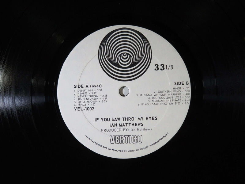 Ian Matthews If You Saw Thro' My Eyes Vertigo VEL-1005 Promo Matrix Folk Rock