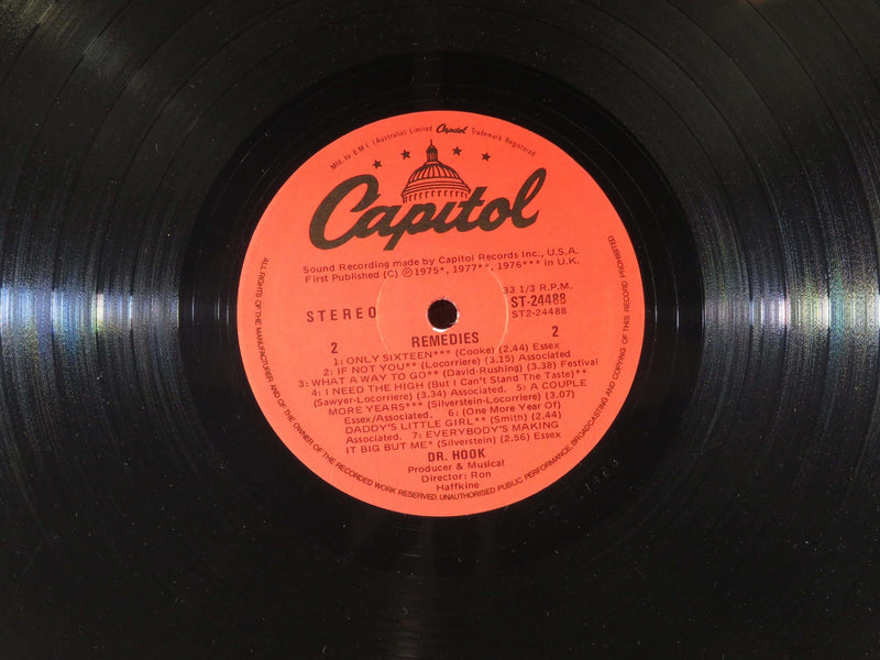 Dr. Hook Remedies Capitol Records ST-24488 Australia Folk Country
