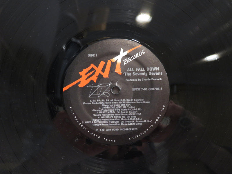 The Seventy Sevens All Fall Down LP Exit Records 1984 Alternative Rock
