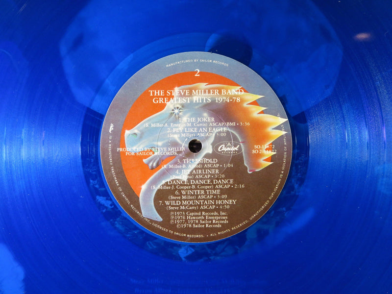 Steve Miller Band Greatest Hits 1974-78 Blue Translucent Promo Capitol SO-11872