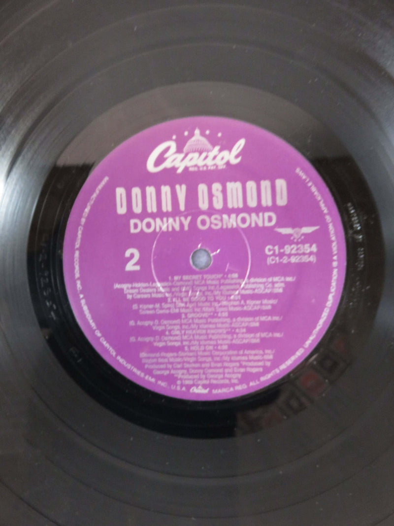 1989 Donny Osmond Self Titled Capitol Records C1-92354 Debut Vinyl LP