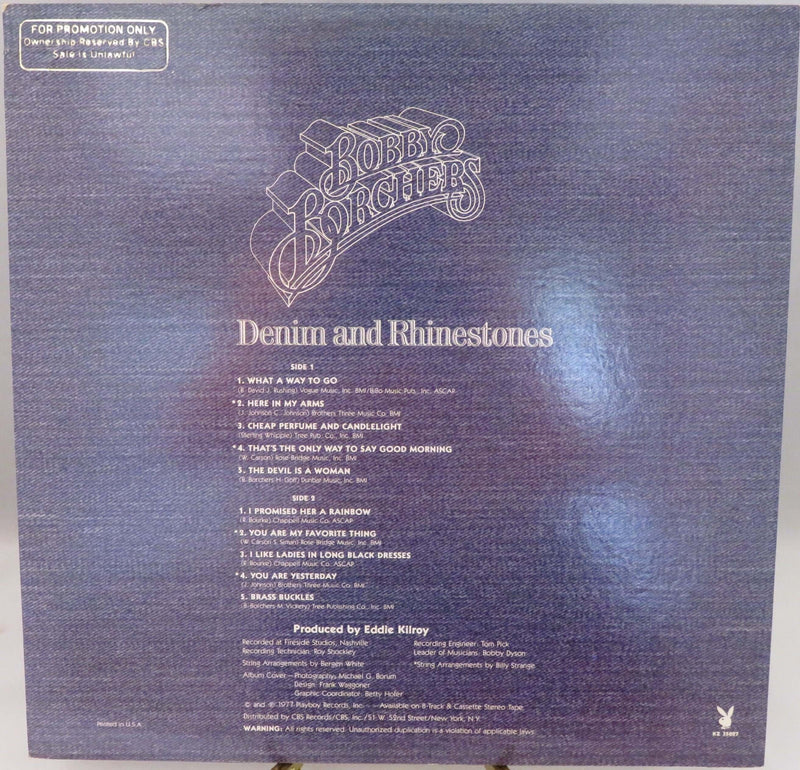 1977 Bobby Borchers Denim and Rhinestones Playbox Records Promo LP KZ 35027