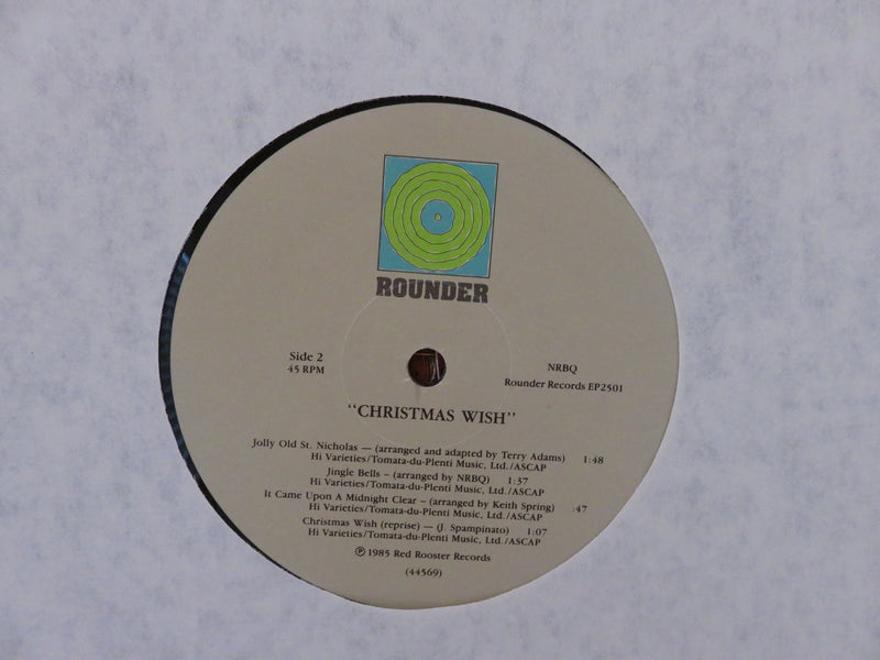 NRBQ Christmas Wish 12" 45 Rounder Records EP2501 1985 Red Rooster Records