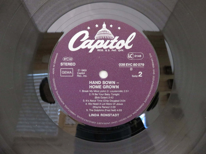 Linda Ronstadt Hand Sown... Home Grown Capitol Records 038 EVC 80 079 Germany