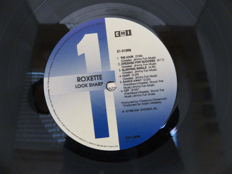 1988 Roxette Look Sharp EMI USA E1-91098 Vinyl LP Specialty Records Capitol
