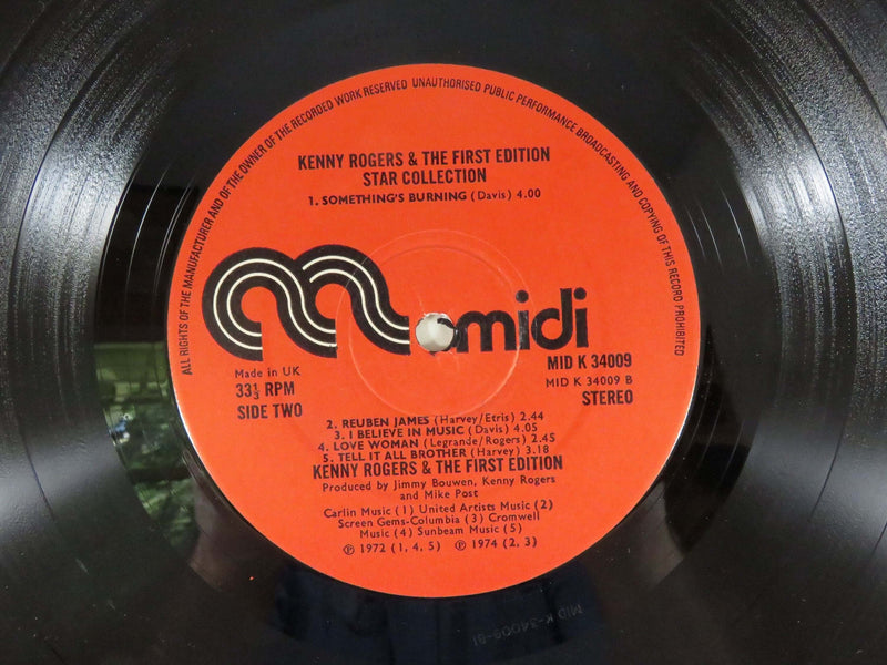 Kenny Rogers & The First Editions Star Collection MID K34009 UK 1974 Midi