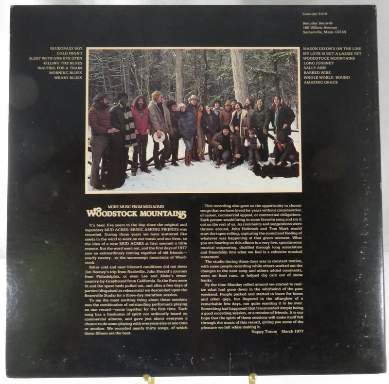 Woodstock Mountains More Music From Mud Acres 1977 Rounder Records 3018 Gatefold
