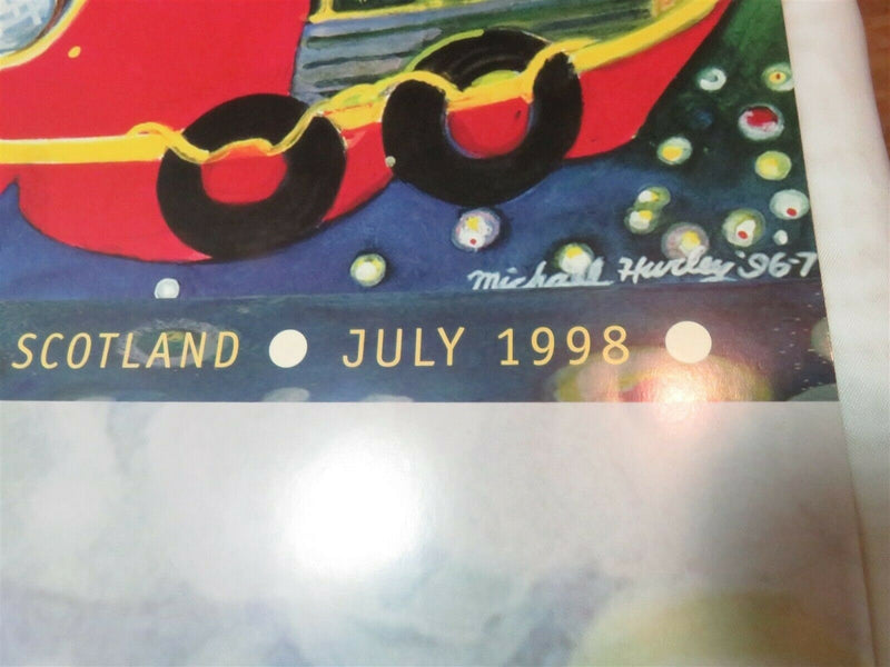 Rare Michael Hurley Blue Navigator Tour Poster Announcement July 1998