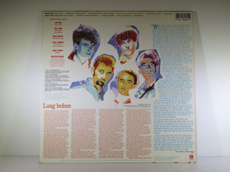 1987 The Best of Split Enz History Never Repeats A&M Records SP 3289 Album