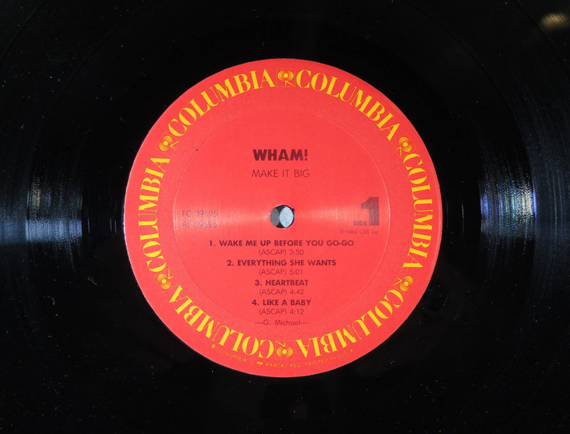 Wham! Make It Big George Michael Pop Columbia FC39595 1984 Carlton Pressing