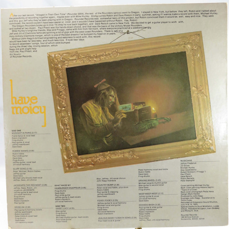 1976 Michael Hurley The Unholy Modal Rounders Jeffrey Fredericks & The Clamtones Have Moicy!
