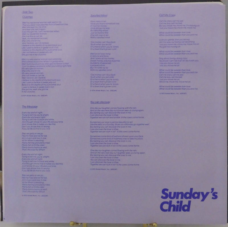 1975 John Martyn Sunday's Child Island Records ILPS 9296 US Market